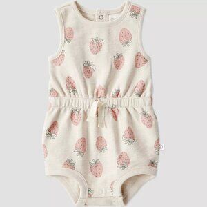 NWOT Little Planet by Carter's Organic Baby Girls' Knit Bubble Romper 9 Month